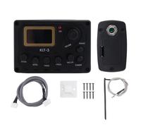 Tacdas ÉGaliseur D'éGaliseur 4 Bandes -3 PréAmpli D'éGaliseur de Basse pour Guitare Acoustique avec Microphone de Guitare Tuner NuméRique