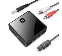 Tacdas Émetteur-Récepteur Audio sans Fil Bluetooth 5.0 pour Enceinte avec Adaptateur Audio Optique AUX