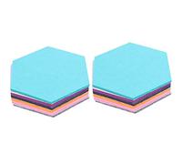 Tacdas Ensemble de 18 Feutre Hexagone Tableau D'affichage Bulletin Auto-AdhéSif, Autocollant MéMo Photo Planches DéCoratives de Mur de Mousse ColoréE avec 18 Punaises5,5 x 5 x 0,2 Pouces