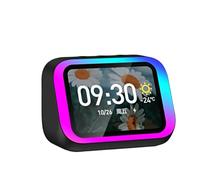 Tacdas Horloge Bluetooth AI Intelligente avec Haut-Parleur à Grand Écran Intelligent Affichant la Température pour, la Chambre à Coucher ou Le Bureau. Couleur : Noir.