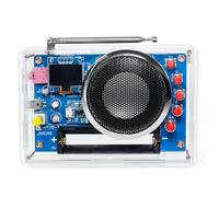 Tacdas Kit de Bricolage Radio FM -077 avec Écran OLED, Batterie Rechargeable, Kit D'Assemblage de Pratique de Soudage, Kit de Production Électronique