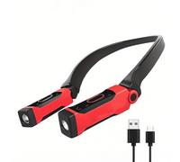 Tacdas Lampe de Cou Rechargeable pour Un Éclairage Mains, Bras Flexible en Silicone, Idéale pour la Mécanique, la Lecture, Le Camping, Les Projets de Bricolage et la Réparation Automobile.