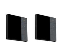 Tacdas Lot de 3 interrupteurs muraux intelligents 3,5 - Écran tactile - 4 groupes - 8 voies - Capteur radar - Interrupteur variateur - Rideau Tuya Zigbee A