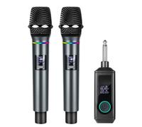 Tacdas Microphone Mic All-Rounder Mi 2 Canaux Micro Portable pour Fête Karaoké Professionnel Réunion D'Église B
