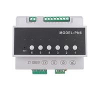 Tacdas Module de Commutation Relais Tuya Smart Zigbee 6CH avec Télécommande, pour Le Contrôle des Appareils Électroménagers, Supportant Le Contrôle de Moteur 3-Voies.