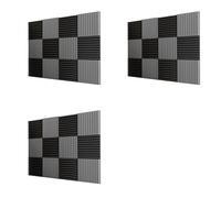 Tacdas Panneau de Mousse Acoustique de 36 Pièces, Tuile de Cale de Studio, Panneau Mural de Traitement de Studio de Pyramide Insonorisée de Mousse Acoustique, 2.5X30X30Cm