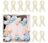 Tacdas Plastique Transparent pour Arche de Ballons, 10 Pinces à Ressort de 3,5 Pouces, Robustes, pour Toile de Fond, Kit B