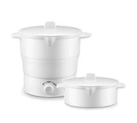 Tacdas Pot Électrique en Silicone Pliable Multiportable pour Kettle Hot Water Cook Camping Coiler EU Plux