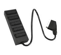 Tacdas Séparateur Péritel 5 Voies 21 Broches, Connecteur Adaptateur Péritel 21p Mâle à 5 Femelles, Péritel 5, Une Division en Cinq Lignes de Câble