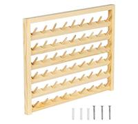 Tacdas Supportda Fil à Coudre à 54 Bobines, Supportda Fil à Coudre Mural avec Crochet, Organisateurda Broderie en Bois pour la Couture