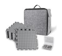 Tacdas Tapis de Blocage pour Projet de Tricot et de Crochet, Planches de Blocage avec Grilles pour Broderie ou Crochet, Tapis de Tricot Gris