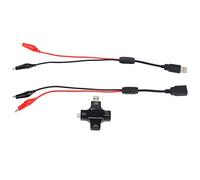 Tacdas Testeur USB C,MultimèTre NuméRique IPS à ÉCran Couleur 2 en 1 de Type C,Testeur USB,Tension,Courant,Puissance,RéSistance,TempéRature,avec Support de Câble Clip PD2.0/PD3.0,QC2.0