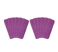 Tacdas Têtes de Vadrouille Plates 12 Pièces Tampons de Vadrouille Microfibre 42cm x 14cm Recharge Vadrouilles à Vaporiser Recharges Couvre-Têtes Vadrouille - Lavable Machine (Violet)