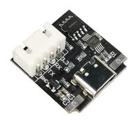 Tacdas USB-C vers Port Série Module de Carte UART 3,3 V Type-C Câble de Téléchargement Brosse de Mise à Niveau Industrielle 1 Pièce Noir