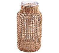 Tacdas Vase à Fleurs en Verre de Paille Pot de Fleurs Japonais dans Le Panier de Fleurs CréAtif Contracté Nordique pour Arroser Les Plantes -S