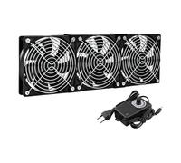 Tacdas Ventilateur de Flux d'air de 360 mm avec Contrôleur de Vitesse AC 100V-240V pour Refroidissement DIY pour Serveur, Station de Travail, Refroidissement de Boîtier TV, Prise EU