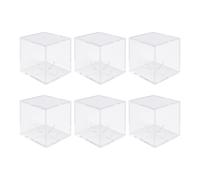 Tacdas Vitrine de Baseball 6 PièCes, BoîTe de PréSentation en Acrylique ProtéGéE Contre Les UV, Vitrine Transparente de Boule D'Autographe de Souvenirs de Vitrine