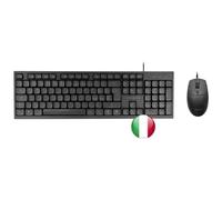 Tacens Anima ACP02IT Pack clavier souris maison/bureau USB QWERTY Italien Noir