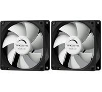 Tacens Aura II - Ventilateur d'ordinateur (9 cm, +60 000 h, système anti-poussière), noir (Lot de 2)