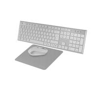 Tacens Zenith, Combo sans Fil 3en1 avec Technologie DualLink 2.4 GHz, Clavier Membrane Pleine Taille avec SmartKey Copilot AI, Souris Optique 3200 DPI, Tapis Nanotextile, Langue Espagnole, Blanc