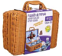 Tachan CPA Toy Group 20517 Set de Pique-Nique Vichy dans Un Panier en Osier