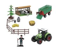 TACHAN CPA Toy Group 702T01047 Set Ferme avec Tracteur et 19 Accessoires