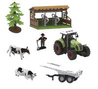 TACHAN CPA Toy Group 702T01051 Set Ferme 7 pièces avec lumière et Son avec Chevaux et Figurine