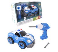 TACHAN CPA Toy Group 703T01024 - Véhicule de Police RC 22 pièces - Construction + Télécommande - Set pour Enfant à Monter, Jouer et Conduire - Jouet Stem