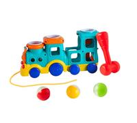 TACHAN CPA Toy Group 782T01007 Train Activités avec Marteau et balles colorées Jouet à Tirer pour bébés Développement sensoriel et motricité