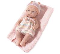 TACHAN CPA Toy Group 788T00996 Poupée bébé 30 cm avec Ensemble en Tricot Rose et Bonnet avec Coussin