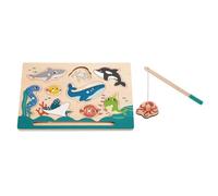 Tachan CPA Toy Group 795T00873 Jeu de pêche magnétique en Bois Comprend 9 pièces d'animaux Marins avec aimants