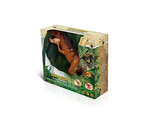 Tachan Dinosaure T-Rex XL Multisensoriel, différentes Fonctions, Marche, lumières, Sons réalistes, Couleur Marron, Taille XL