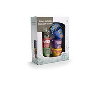 Tachan - Lot de 6 Cubes avec poignée pour empilage, Jeu de Salle de Bain, Cubes pour Transporter et Jouer avec de l'eau et de la Sable, avec Couleurs, Animaux et numéros pour interagir