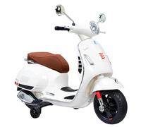 Tachan - Moto électrique Vespa - Blanc - Batterie Rechargeable 12v - avec Feux Avant et arrière - +3 Ans (711T00850 CPA Toy Group)