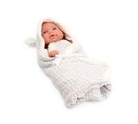 Tachan - Poupée bébé de 40 cm, avec Couche de Nous, Gris, Physique réaliste, extrémités articulées (CPA Toy Group Trading S.L. 788T00626)