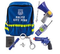 Tachan Sac à Dos 7 Accessoires de Police pour Jeu, Couleur Bleue (CPA Toy Group Trading S.L. 746T00535)