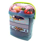 Tachan - Set Nourriture de découper 55 pièces en Seau transportable, Bleu 7288409