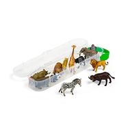 ¡TACHAN! TOYS ABRE LA MAGIA 901A1105 Lot de 10 Mini Tubes pour Animaux Sauvages, Multicolores, 7 cm