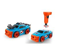Tachan - Véhicule Tunning - 2 modèles en 1 - Set de Montage de 26 pièces - De Couleur Bleue - avec visseuse électrique - +3 (CPA Toy Group 766T00899)