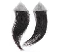 Tache Chauve Patch De Cheveux Toupee pour Les Femmes Hommes, Unité De Remplacement De Cheveux Humains Naturels Toupee Patch pour La Racine des Cheveux Frontale, Favoris, Zone, Triangle, 3x3x4