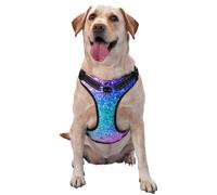 Tache de Paillettes Scintillantes,Harnais pour Animaux de Compagnie, Harnais réfléchissant réglable pour Chien,M