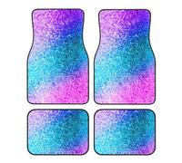 Tache de Paillettes Scintillantes,Lot de 4 Tapis de Sol pour Voiture, Tapis de Sol antidérapants pour véhicule