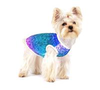 Tache de Paillettes Scintillantes,T-Shirt sans Manches en Coton pour Animaux de Compagnie, Gilet Respirant, Extensible et Doux,M