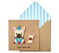 tache Tg020 faite à la main "Happy Birthday Dad" carte à paillettes