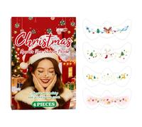 Taches De Rousseur Pailletées De Noël 4 Pièces Noël Scintillant Imperméable