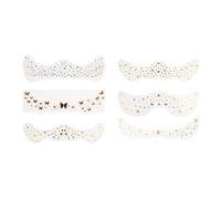 Taches de rousseur scintillantes | Tatouages pailletés avec taches de rousseur dorées et scintillantes | 6 pièces waterproof pour maquillage, festivals, fêtes et looks créatifs