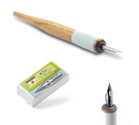 Tachikawa Lot de 11 porte-plume modèle 36 avec poignée blanche Nikko de type G Chromé