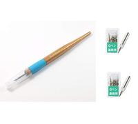 Tachikawa Lot de 2 porte-plume (T-40) + stylo chromé Zebra Comic G Model 10 plumes (PG-6C-K)