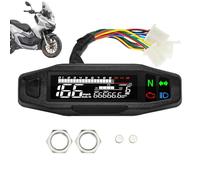 Tachimetro Contagiri Moto Mini 5,52 Pollici - Display Chiaro Con Misuratore Temperatura Acqua | Strumento ABS Universale Facile Da Installare Per Modifiche E Guida Outdoor