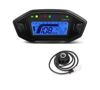 Tachymètre Compteur Vitesse Compteur De Vitesse Numérique pour Moto, Tachymètre De Moteur Universel, Groupe D'instruments, Clignotant, Indicateur Lumineux, Voltmètre, Jauge D'huile